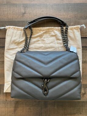 Rebecca Minkoff Edie Maxi Shoulder Bag in Graphite